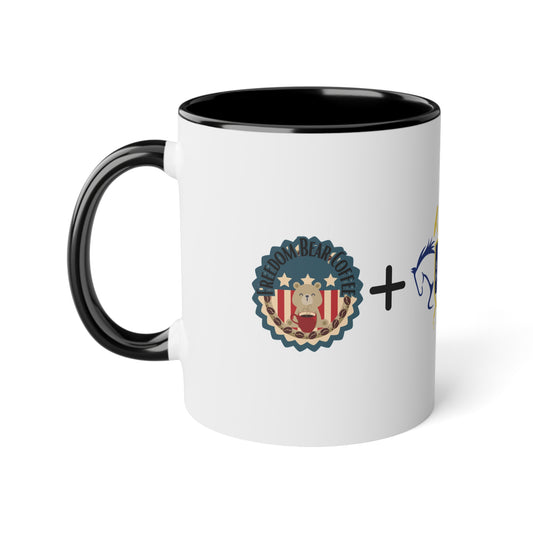 FBC + MEF Accent Mug, 11oz - From Freedom Bear Coffee LLC - Just $7.95! Shop now at Freedom Bear Coffee LLC