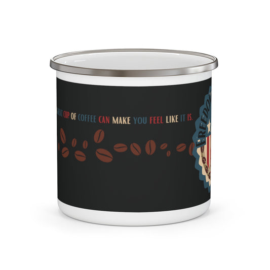 Freedom Bear Enamel Camping Mug - From Freedom Bear Coffee - Just $14.99! Shop now at Freedom Bear Coffee