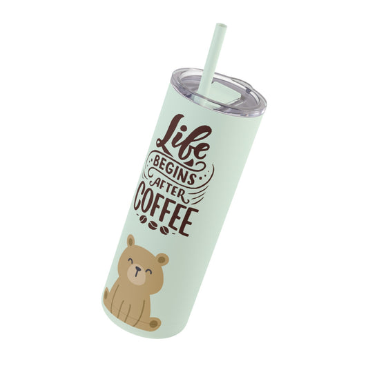 Coffee- Life Skinny Matte Tumbler, 20oz - From Freedom Bear Coffee LLC - Just $29.99! Shop now at Freedom Bear Coffee LLC