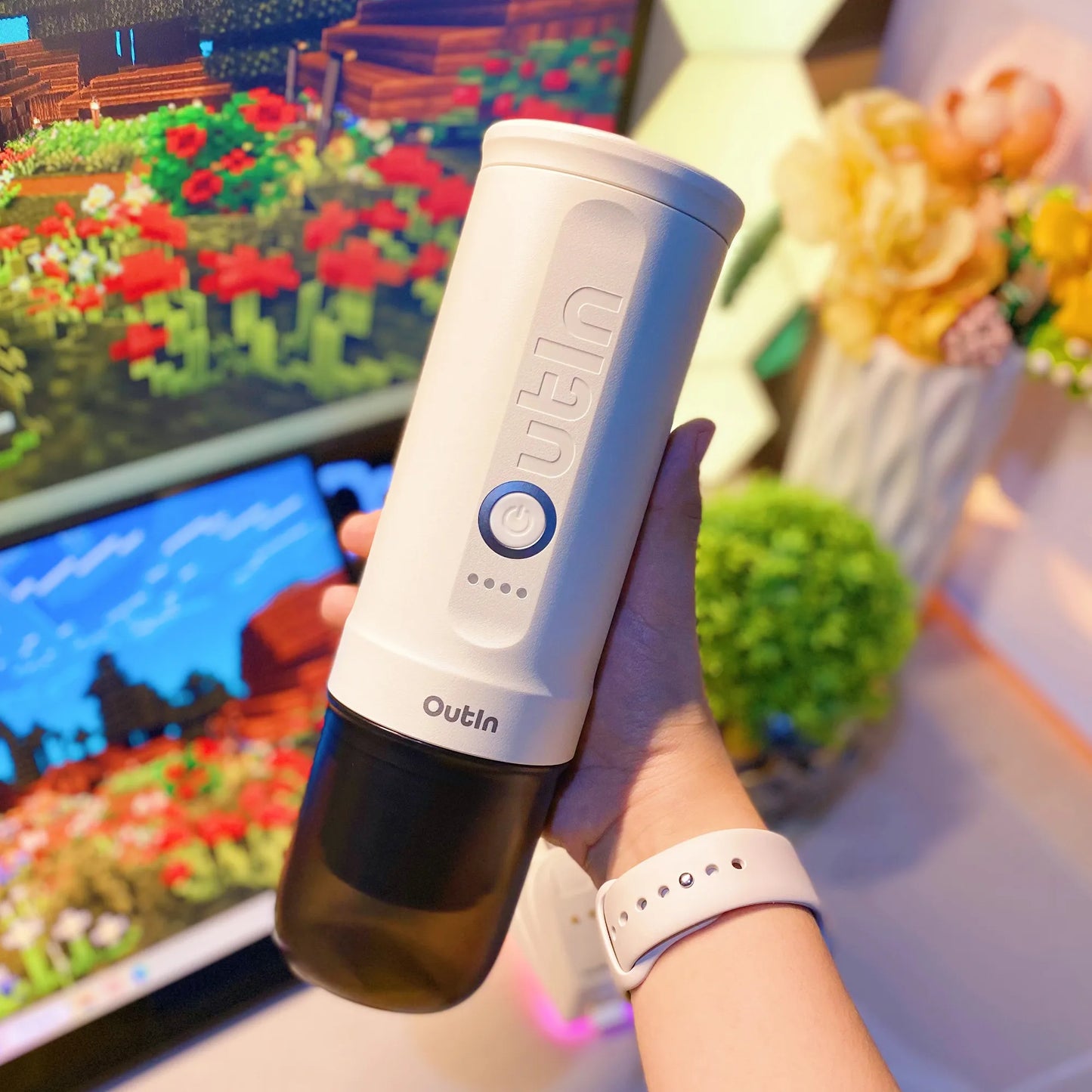 Nano Portable Espresso Machine (Pearl White) - From OutIn - Just $149.99! Shop now at Freedom Bear Coffee LLC