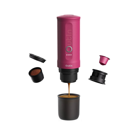 Nano Portable Espresso Machine (Fuchsia Pink) - From OutIn - Just $149.99! Shop now at Freedom Bear Coffee LLC