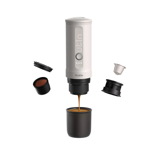 Nano Portable Espresso Machine (Pearl White) - From OutIn - Just $149.99! Shop now at Freedom Bear Coffee LLC