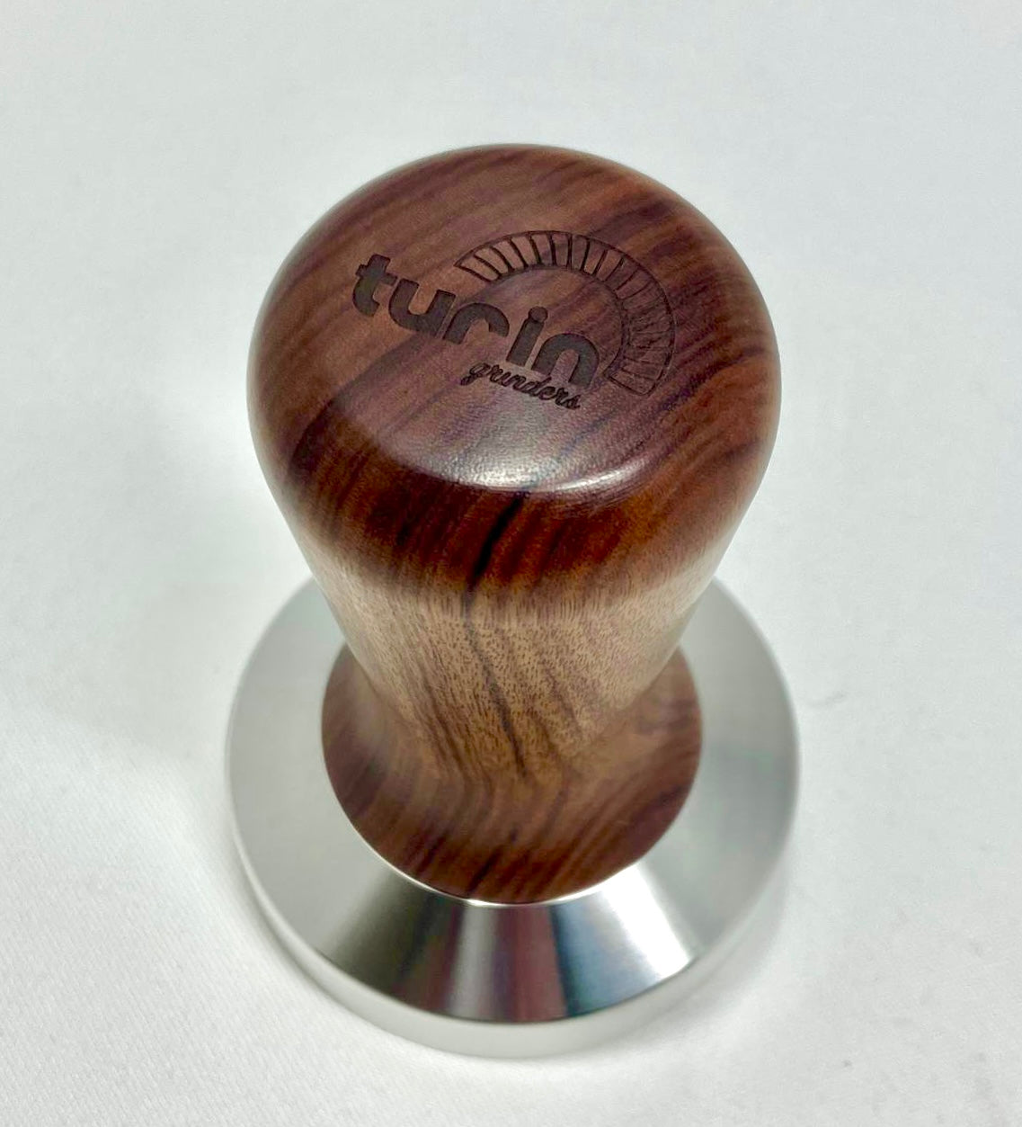 58mm Turin Branded Espresso Tamper - Wood Handle with Stainless Steel base - From Espresso Outlet LLC - Just $9! Shop now at Freedom Bear Coffee LLC