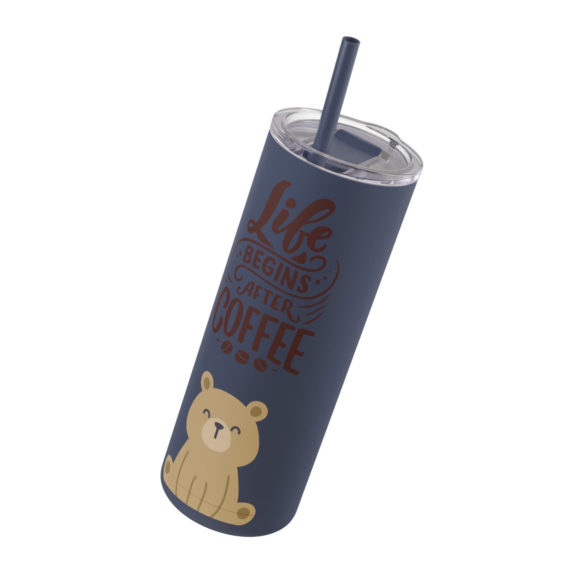 Coffee- Life Skinny Matte Tumbler, 20oz - From Printify - Just $29.99! Shop now at Freedom Bear Coffee LLC