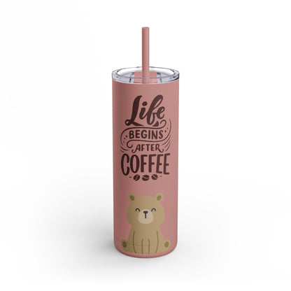 Coffee- Life Skinny Matte Tumbler, 20oz - From Freedom Bear Coffee LLC - Just $29.99! Shop now at Freedom Bear Coffee LLC