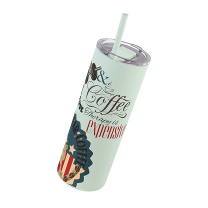 Gym & Coffee Skinny Matte Tumbler, 20oz - From Freedom Bear Coffee LLC - Just $29.99! Shop now at Freedom Bear Coffee LLC
