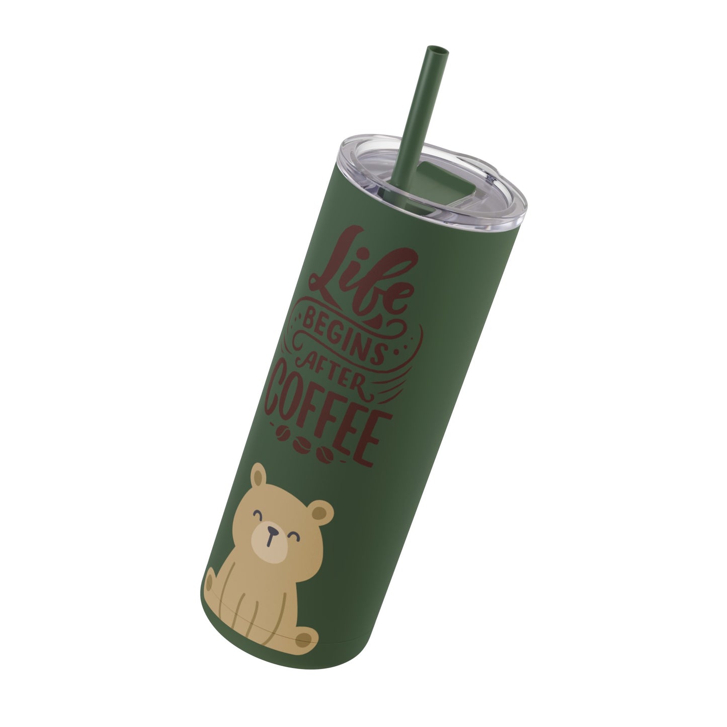 Coffee- Life Skinny Matte Tumbler, 20oz - From Printify - Just $28.90! Shop now at Freedom Bear Coffee LLC