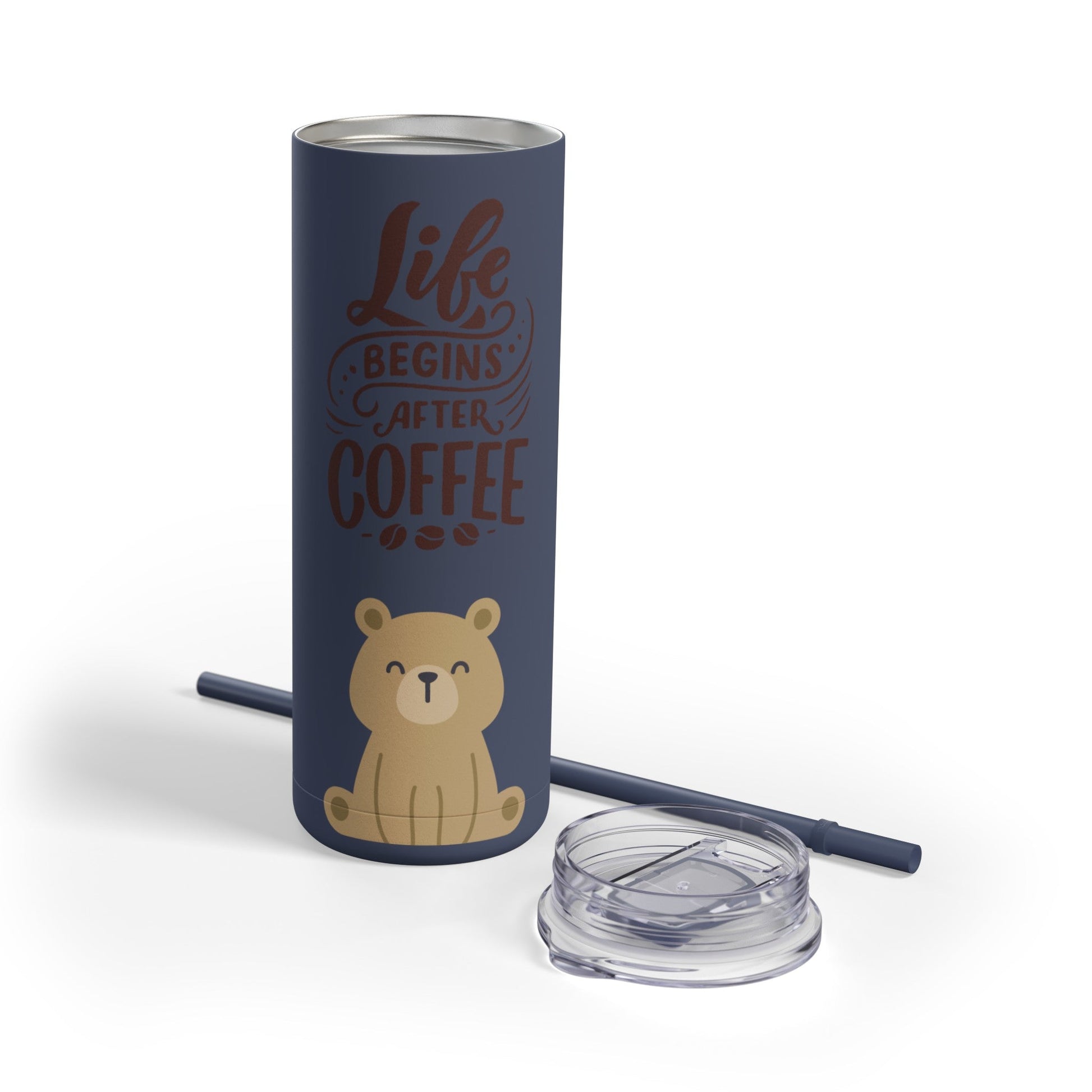 Coffee- Life Skinny Matte Tumbler, 20oz - From Freedom Bear Coffee LLC - Just $29.99! Shop now at Freedom Bear Coffee LLC