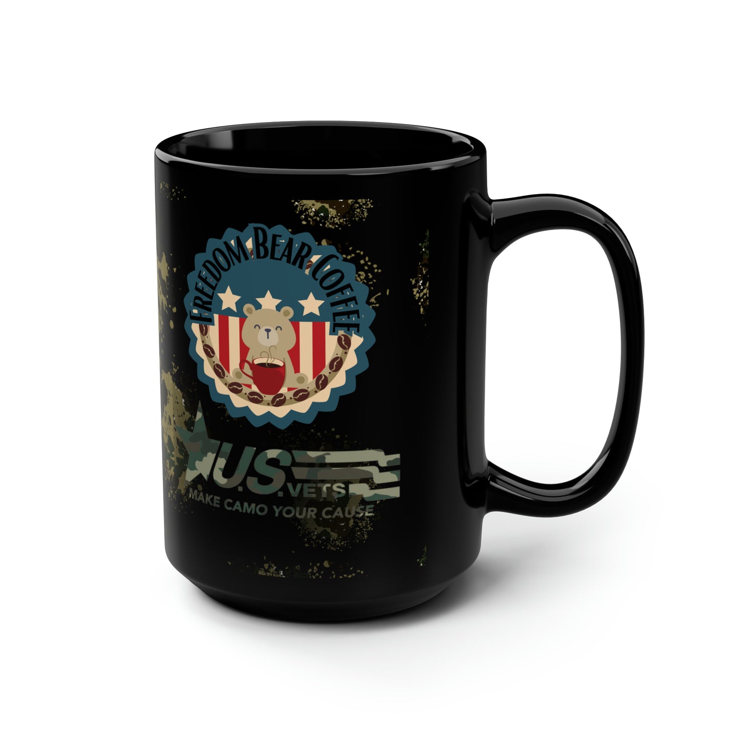 Freedom Bear Coffee "Make Camo Your Cause" Black Coffee Mug, 15oz - From Printify - Just $15.99! Shop now at Freedom Bear Coffee