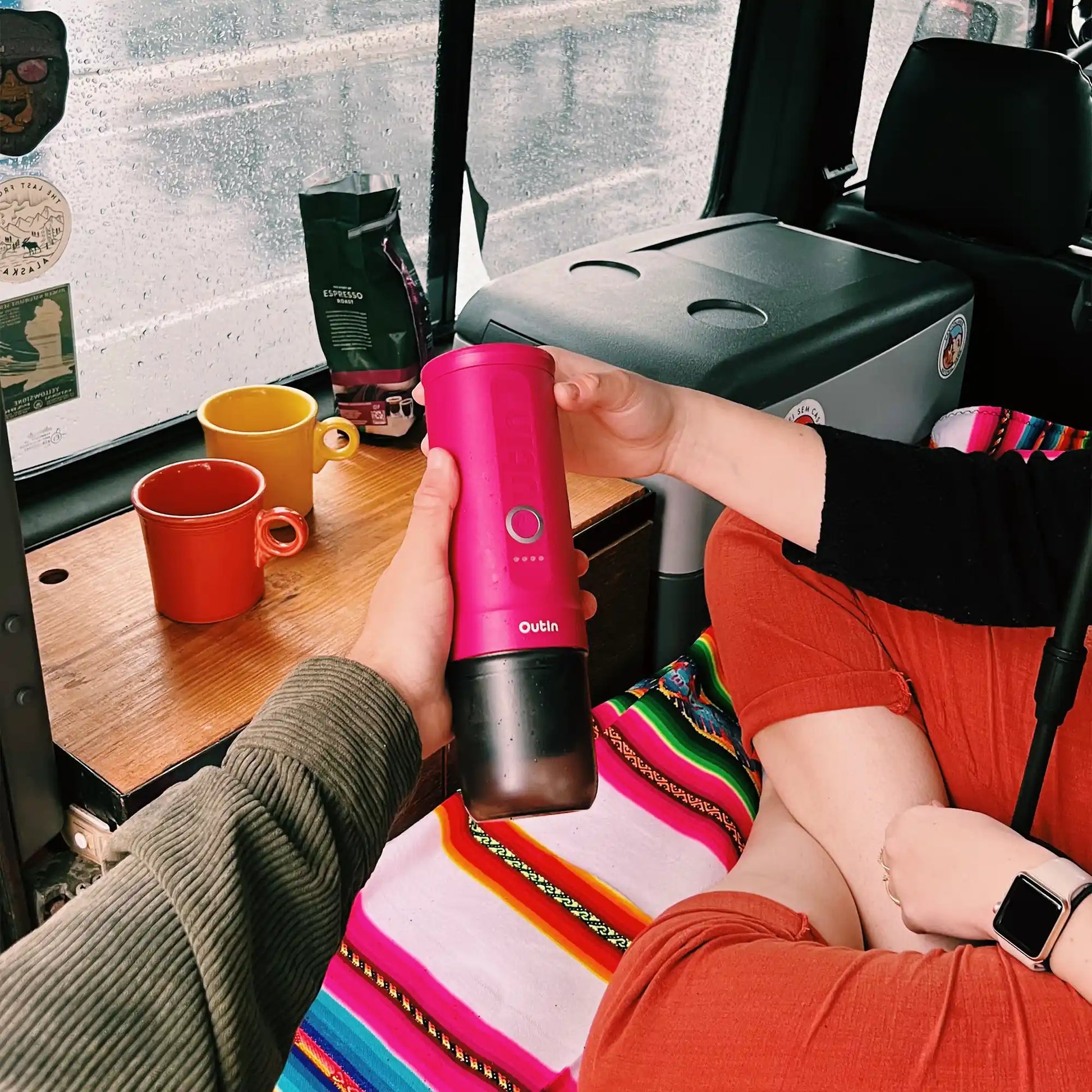Nano Portable Espresso Machine (Fuchsia Pink) - From OutIn - Just $149.99! Shop now at Freedom Bear Coffee LLC