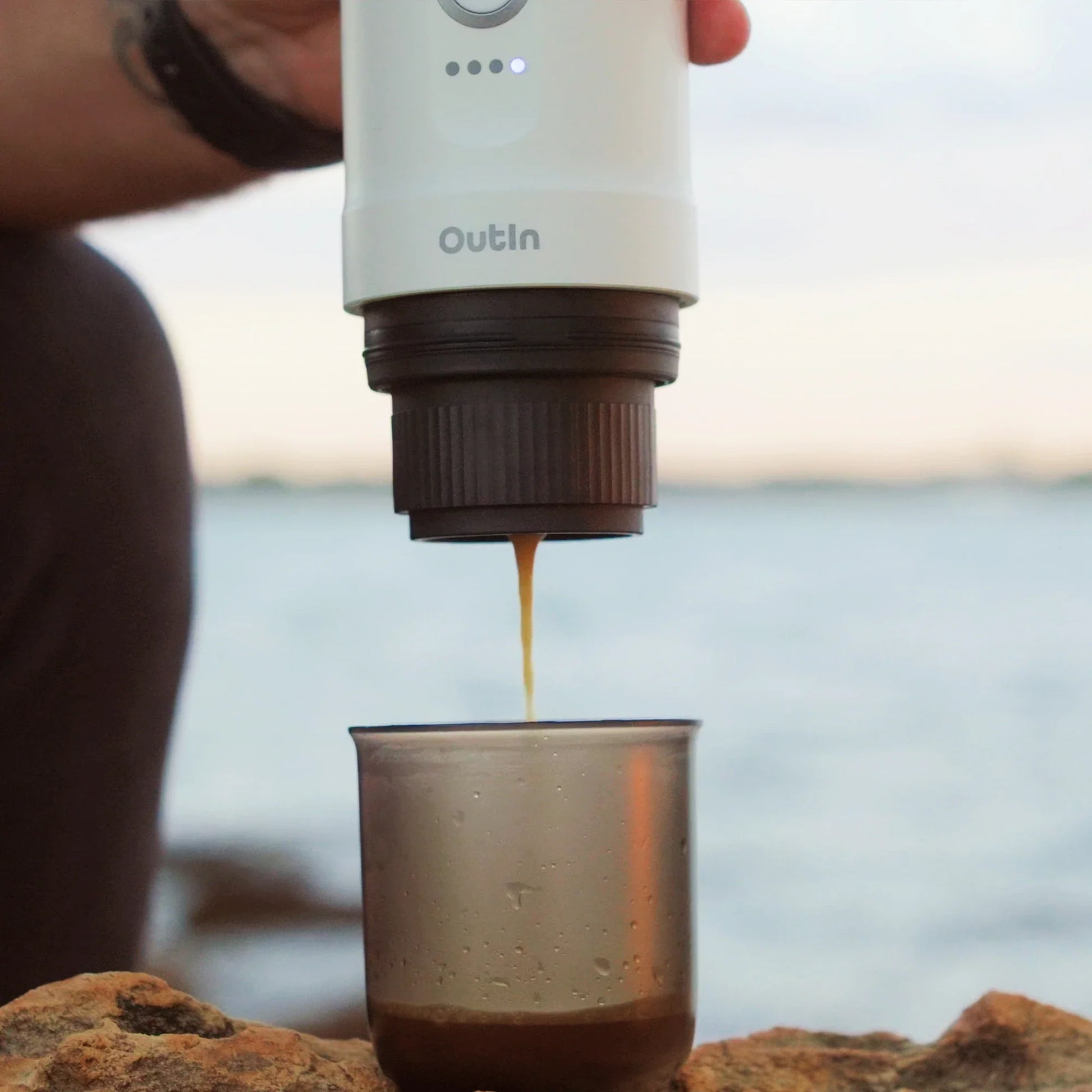 Nano Portable Espresso Machine (Pearl White) - From OutIn - Just $149.99! Shop now at Freedom Bear Coffee LLC