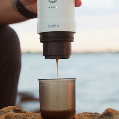 Nano Portable Espresso Machine (Pearl White) - From OutIn - Just $149.99! Shop now at Freedom Bear Coffee LLC