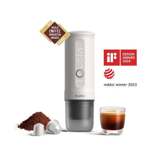 Nano Portable Espresso Machine (Pearl White) - From OutIn - Just $149.99! Shop now at Freedom Bear Coffee LLC