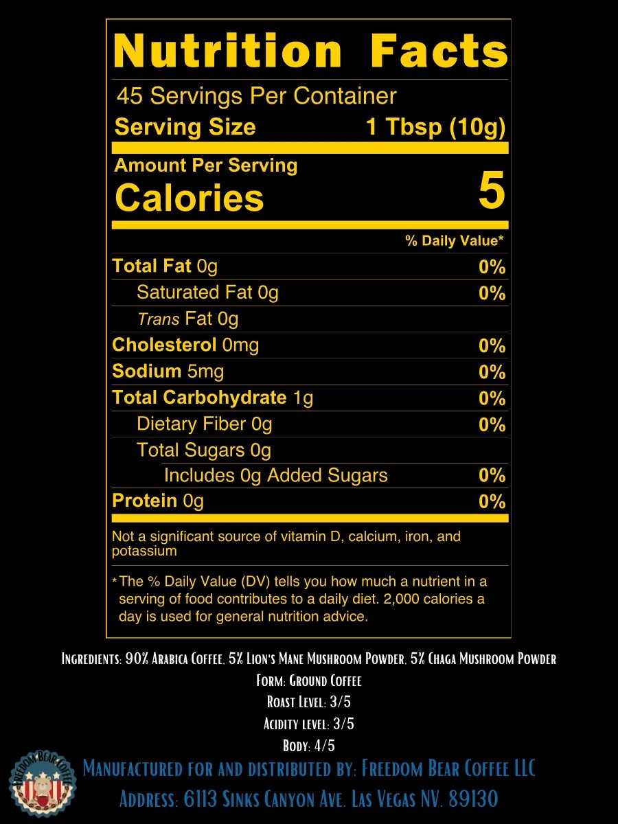 MyceliOperator- Lions Mane & Chaga - From Freedom Bear Coffee LLC - Just $34.99! Shop now at Freedom Bear Coffee LLC