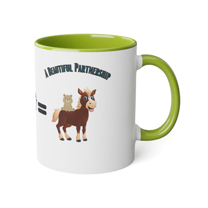 FBC + MEF Accent Mug, 11oz - From Freedom Bear Coffee LLC - Just $7.95! Shop now at Freedom Bear Coffee LLC