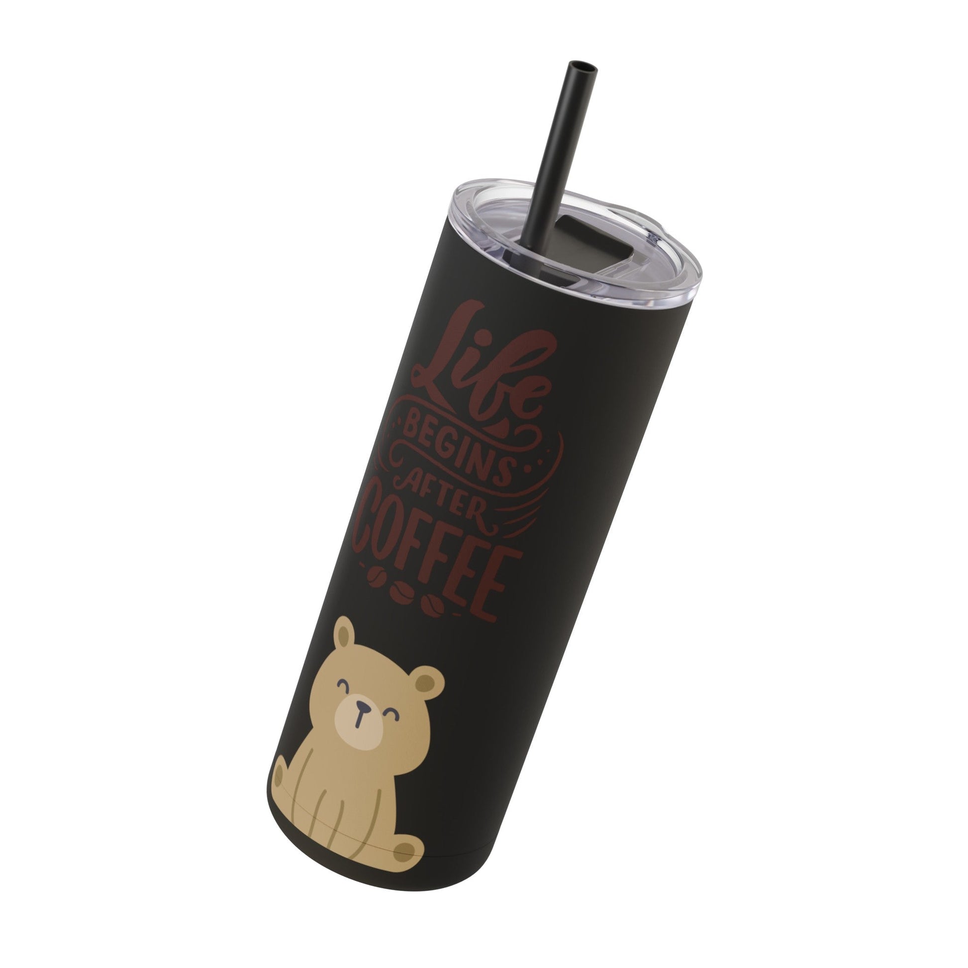 Coffee- Life Skinny Matte Tumbler, 20oz - From Printify - Just $29.99! Shop now at Freedom Bear Coffee LLC