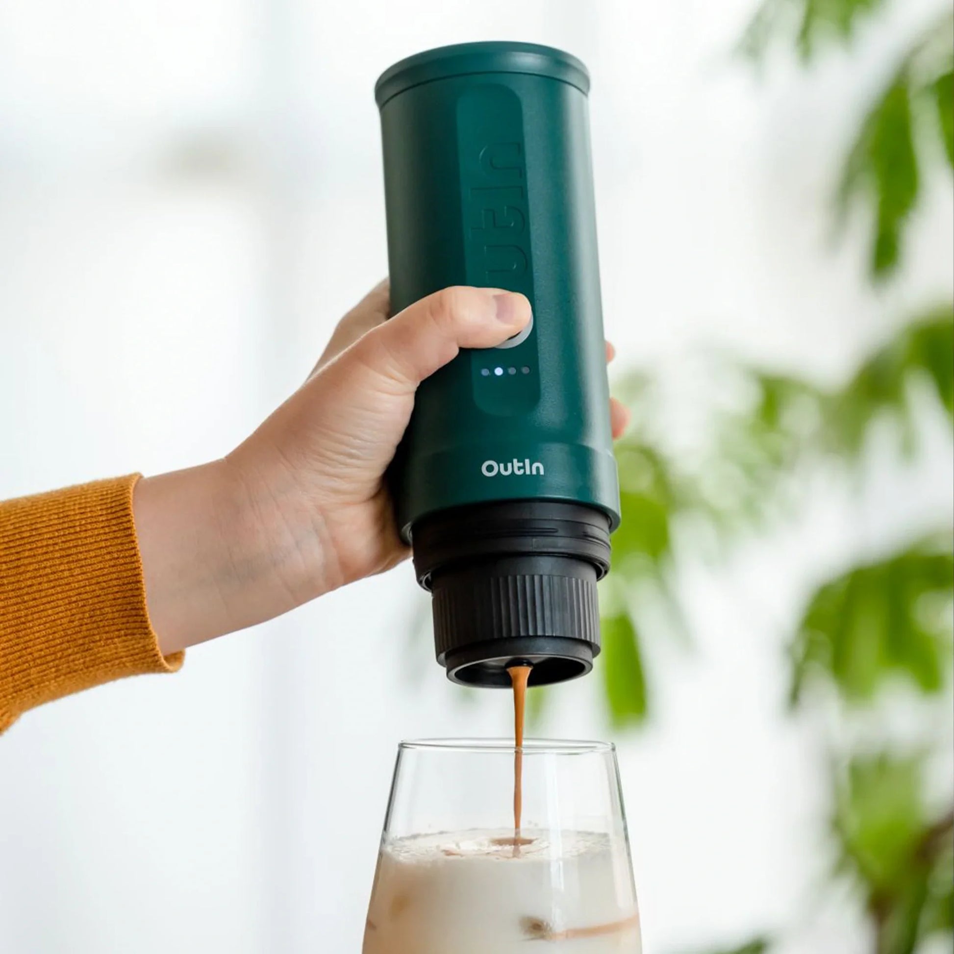 Nano Portable Espresso Machine (OutIn Teal) - From OutIn - Just $149.99! Shop now at Freedom Bear Coffee LLC