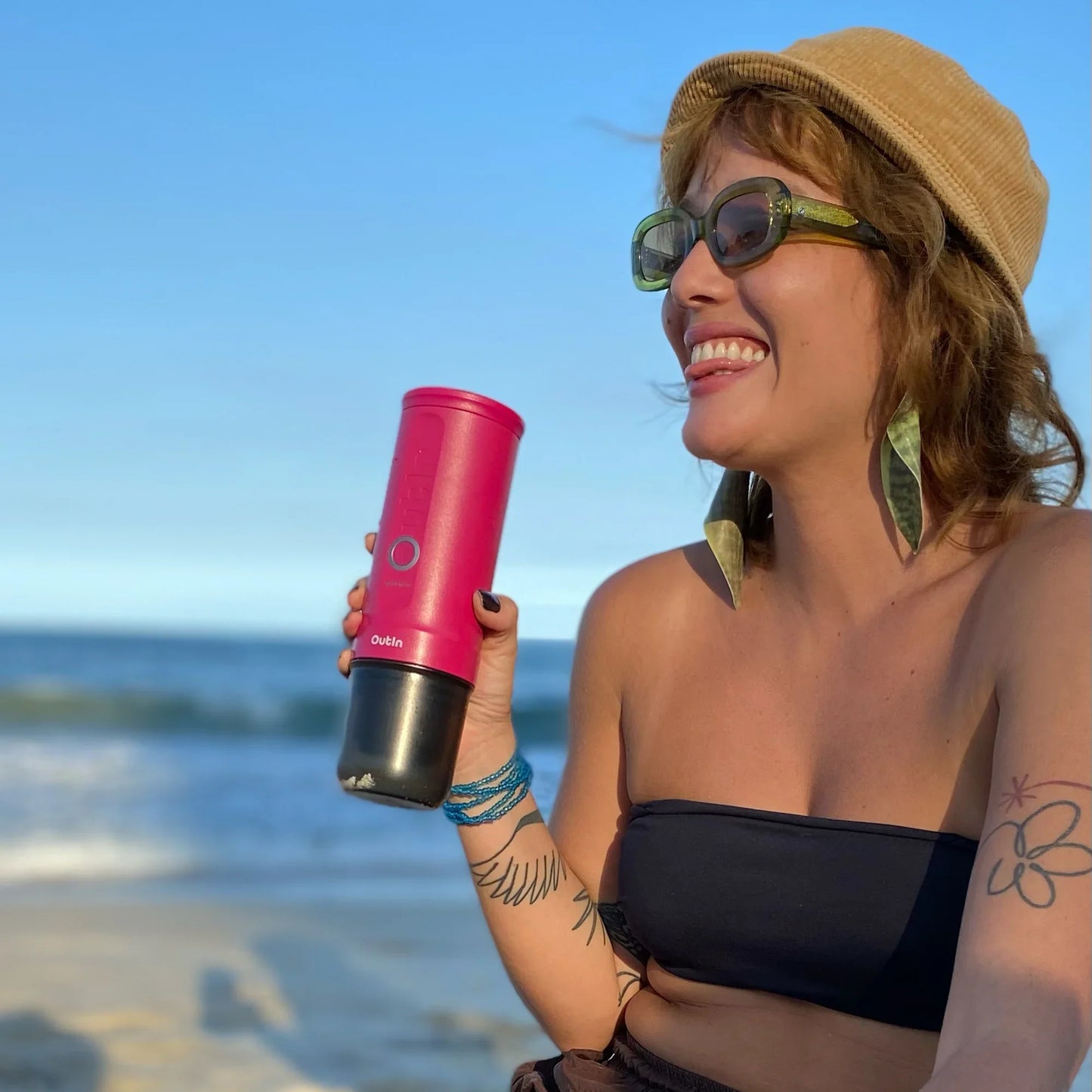 Nano Portable Espresso Machine (Fuchsia Pink) - From OutIn - Just $149.99! Shop now at Freedom Bear Coffee LLC