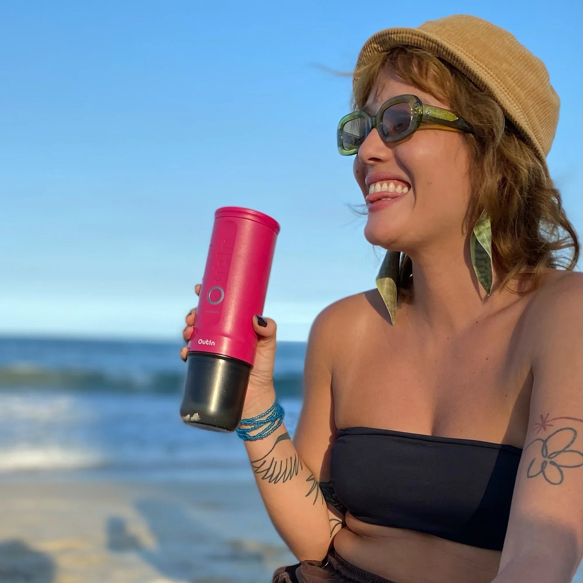 Nano Portable Espresso Machine (Fuchsia Pink) - From OutIn - Just $149.99! Shop now at Freedom Bear Coffee LLC