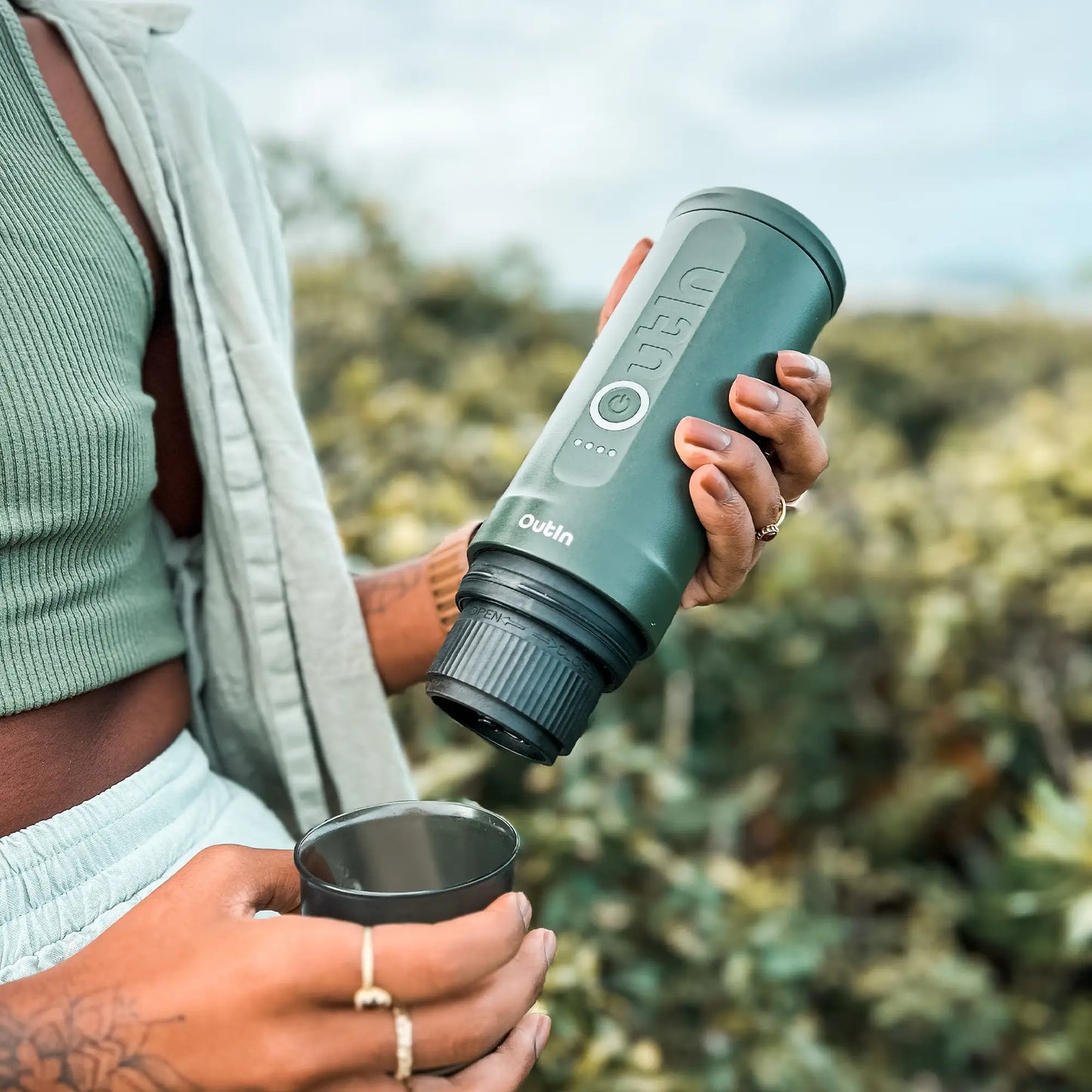 Nano Portable Espresso Machine (Forest Green) - From OutIn - Just $149.99! Shop now at Freedom Bear Coffee LLC