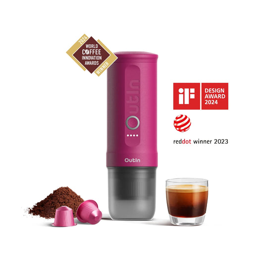 Nano Portable Espresso Machine (Fuchsia Pink) - From OutIn - Just $149.99! Shop now at Freedom Bear Coffee LLC
