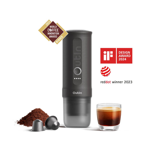 Nano Portable Espresso Machine (Space Grey) - From OutIn - Just $149.99! Shop now at Freedom Bear Coffee LLC