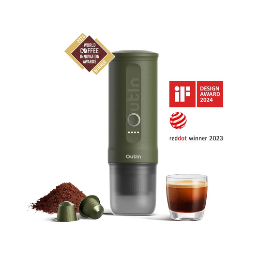 Nano Portable Espresso Machine (Forest Green) - From OutIn - Just $149.99! Shop now at Freedom Bear Coffee LLC