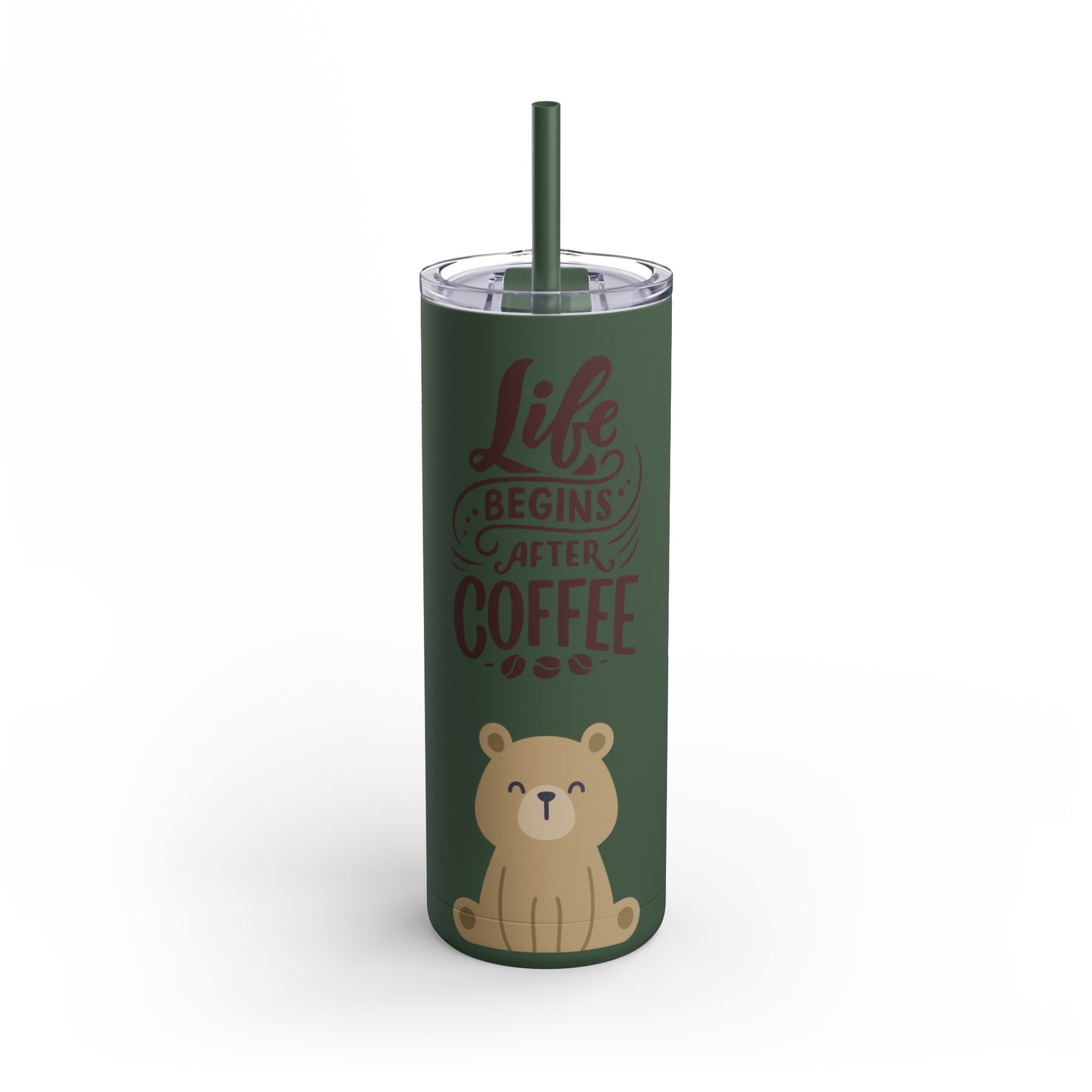 Coffee- Life Skinny Matte Tumbler, 20oz - From Printify - Just $28.90! Shop now at Freedom Bear Coffee LLC