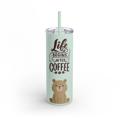 Coffee- Life Skinny Matte Tumbler, 20oz - From Freedom Bear Coffee LLC - Just $29.99! Shop now at Freedom Bear Coffee LLC