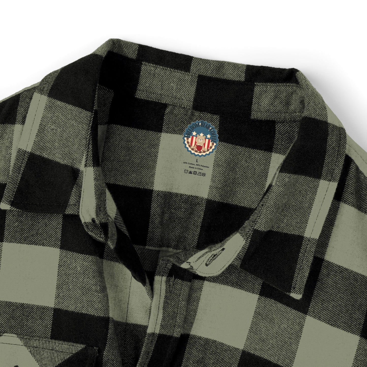 Freedom Bear Unisex Flannel - From Printify - Just $64.99! Shop now at Freedom Bear Coffee LLC