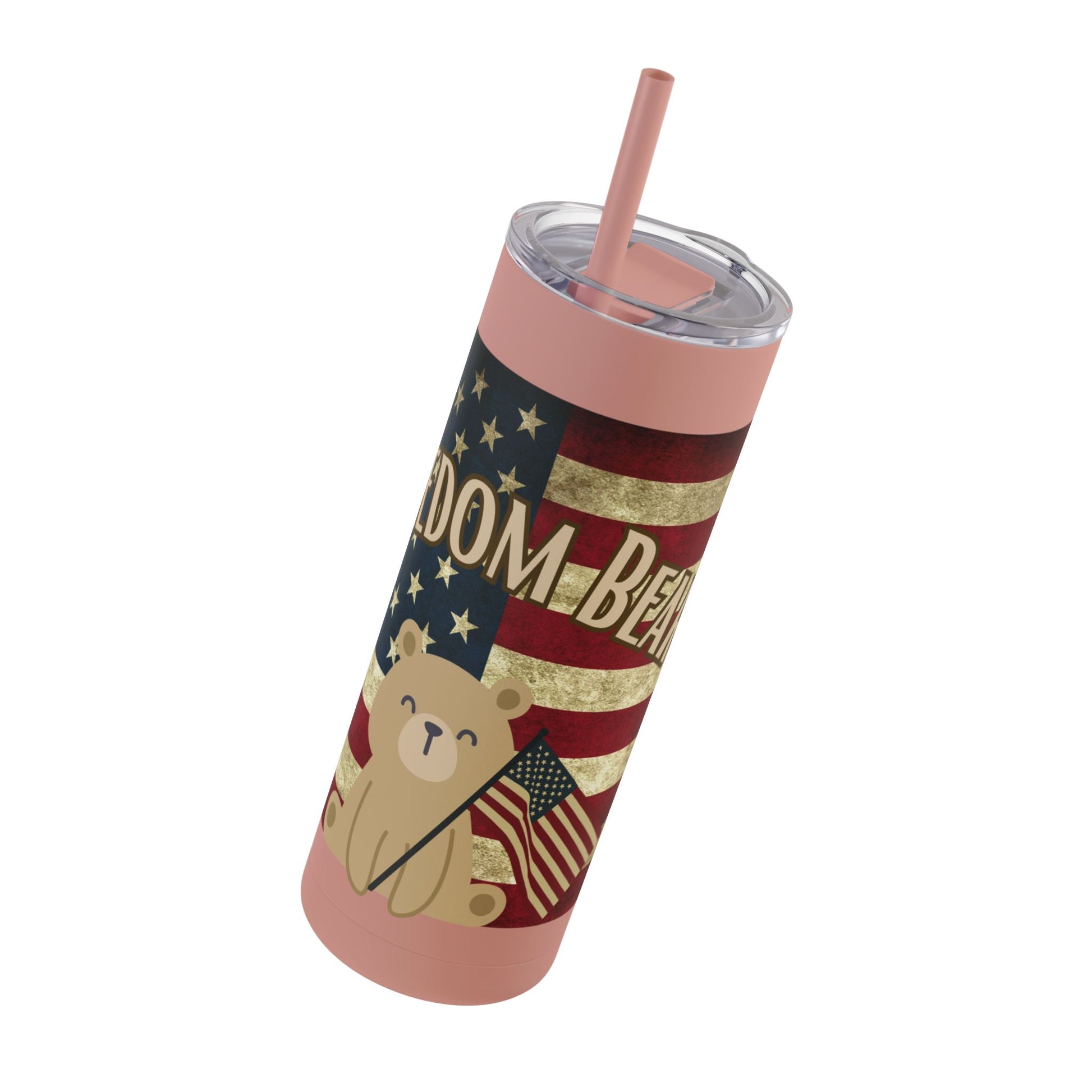 Freedom Bear Flying Flag Skinny Matte Tumbler, 20oz - From Freedom Bear Coffee LLC - Just $29.99! Shop now at Freedom Bear Coffee LLC