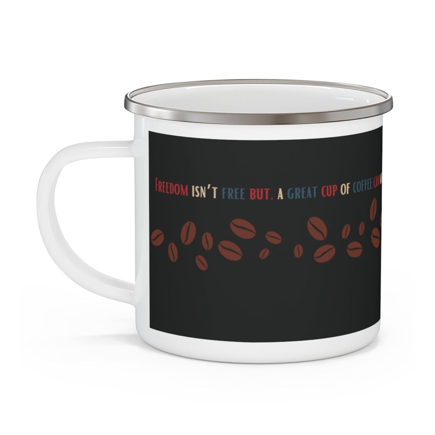 Freedom Bear Enamel Camping Mug - From Freedom Bear Coffee - Just $14.99! Shop now at Freedom Bear Coffee