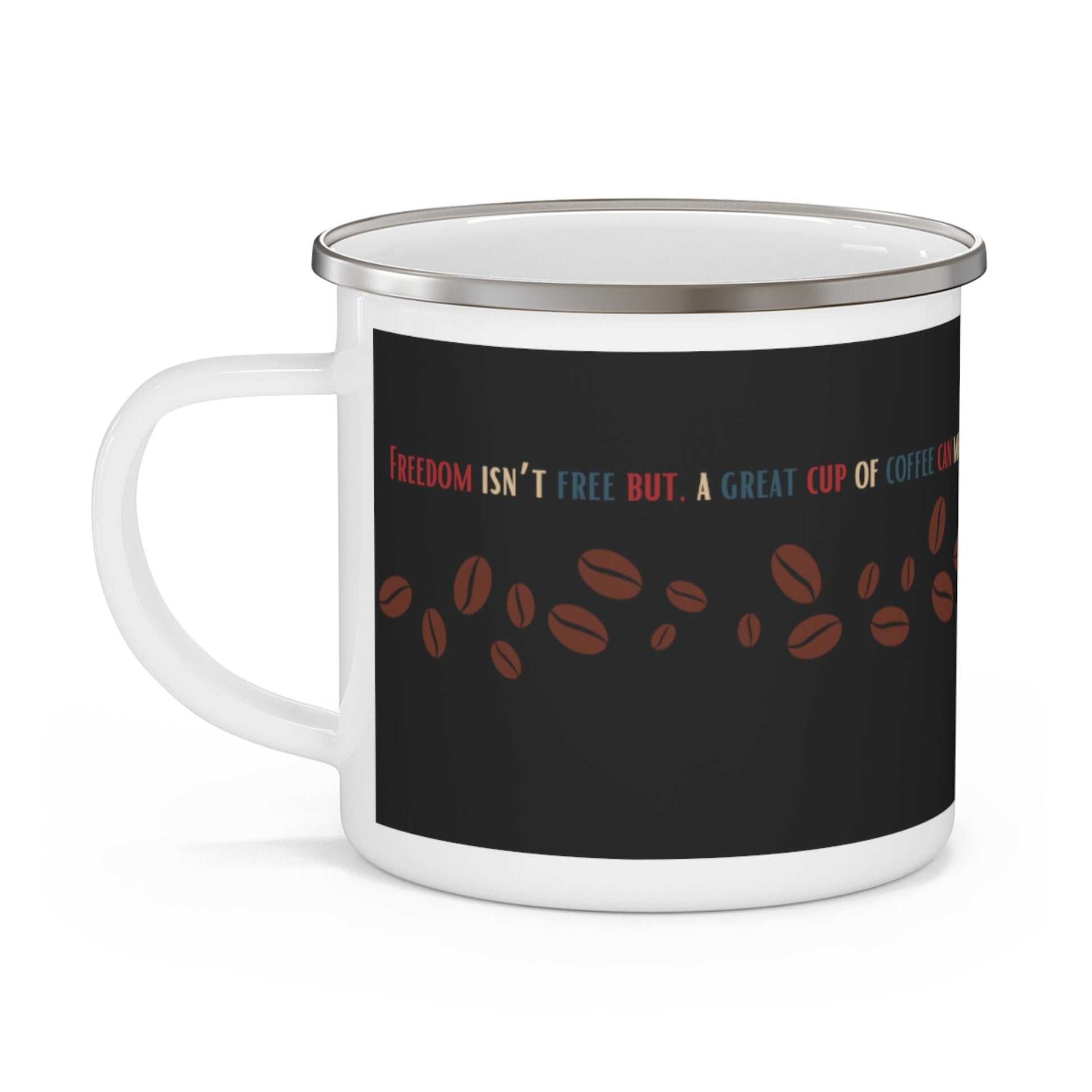 Freedom Bear Enamel Camping Mug - From Freedom Bear Coffee - Just $14.99! Shop now at Freedom Bear Coffee