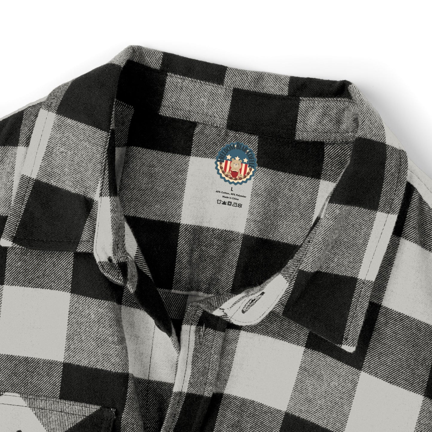 Freedom Bear Unisex Flannel - From Printify - Just $64.99! Shop now at Freedom Bear Coffee LLC