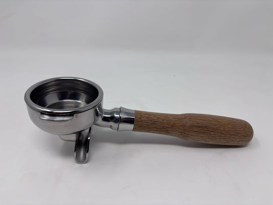 58mm Double Spout Portafilter with Wood Handle - From Espresso Outlet LLC - Just $70! Shop now at Freedom Bear Coffee LLC